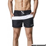 Neleus Men's Lightweight Swim Trunks Beach Shorts 710 Black   4" Inseam B07C1B1PMF